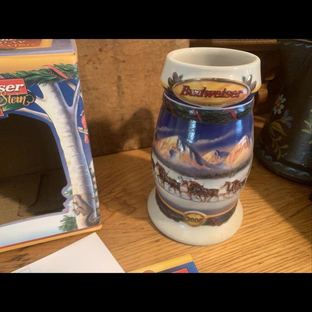 2000 Budweiser Holiday Stein "Holiday in the Mountains" New Original Box… - Picture 5 of 6